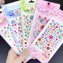 Kids Stickers Gemstone Crystal Acrylic Diamond Stickers Girls decorate creative diy kindergarten bonus stickers