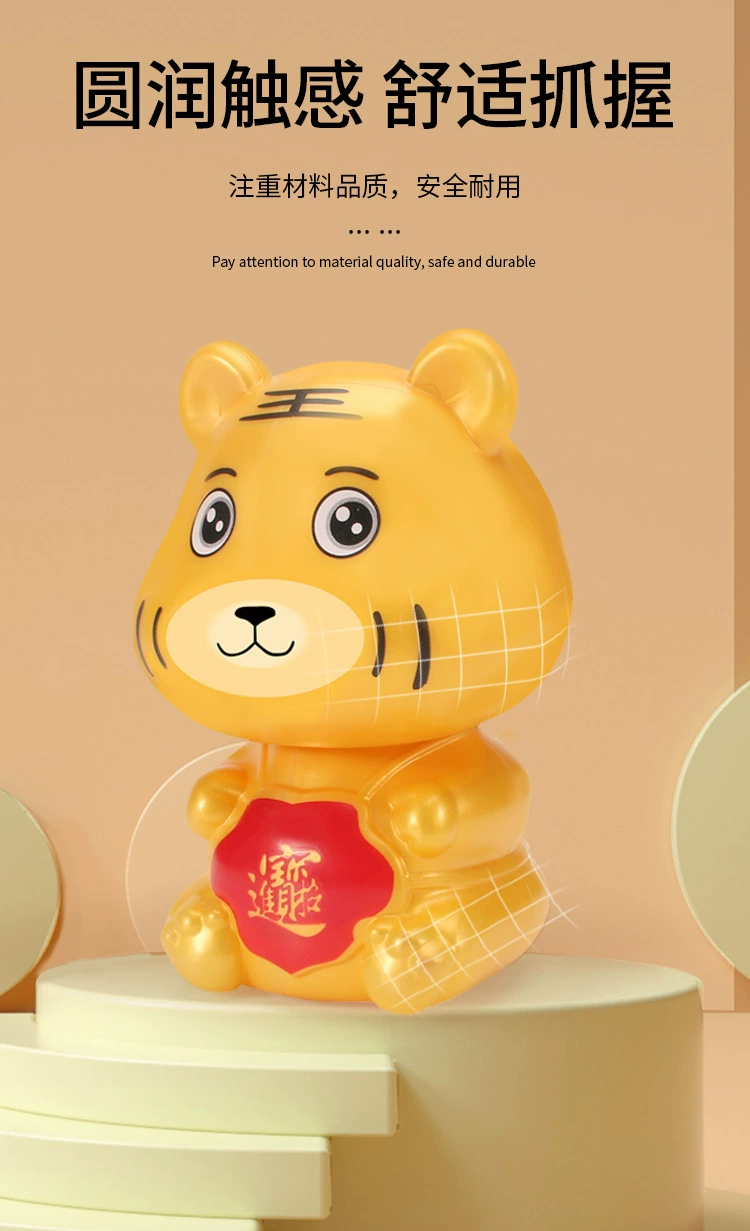 2022 New Year Golden Tiger Piggy Bank Children's Cartoon Gift Creative Spring Festival Greeting Gift Tiger Baby Tiger Year Toy Application Scenario
