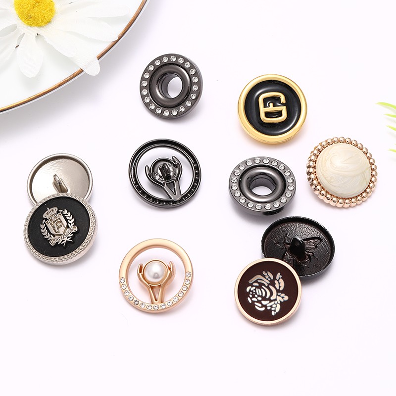 New metal retro British college style school uniform button casual suit suit suit button woolen coat button Item Picture