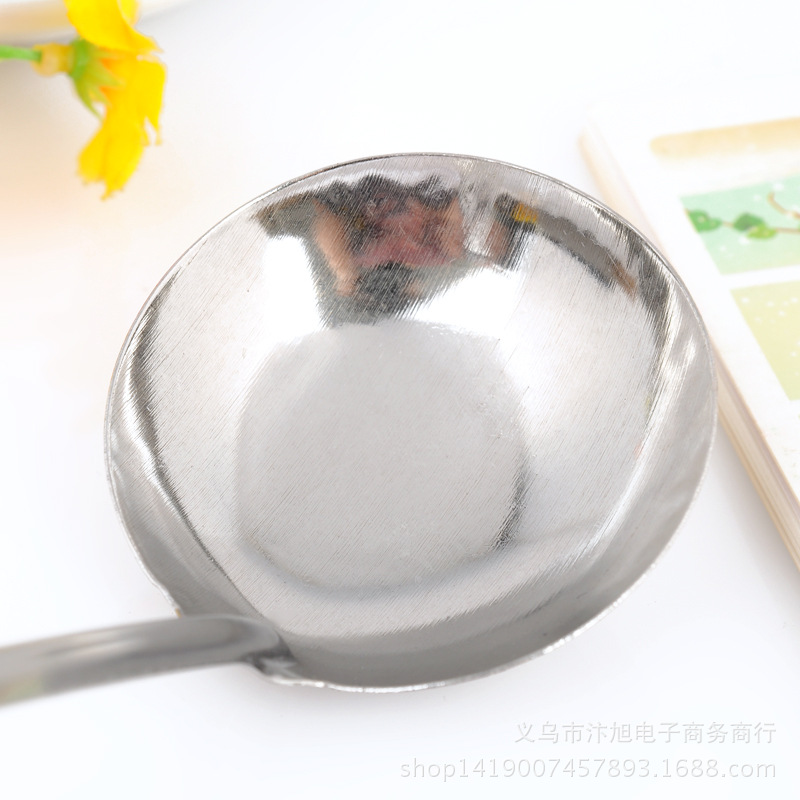 Wholesale household kitchen round head soup spoons, stainless steel long spoons, cooking anti-scald soup spoons, round spoons, stainless steel kitchenware details Picture