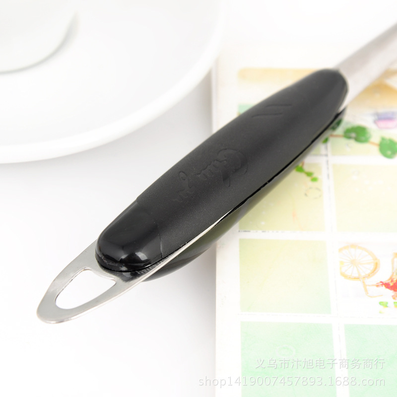 Wholesale household kitchen round head soup spoons, stainless steel long spoons, cooking anti-scald soup spoons, round spoons, stainless steel kitchenware Specification image