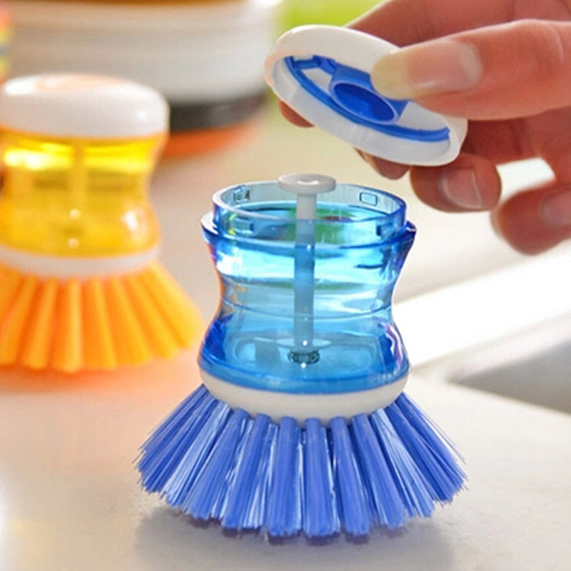 Manufacturer's hard lid pot brush, dishwashing liquid pot brush, liquid pot brush, dishwashing brush, cleaning hydraulic brush, pot brush wholesale Specification image