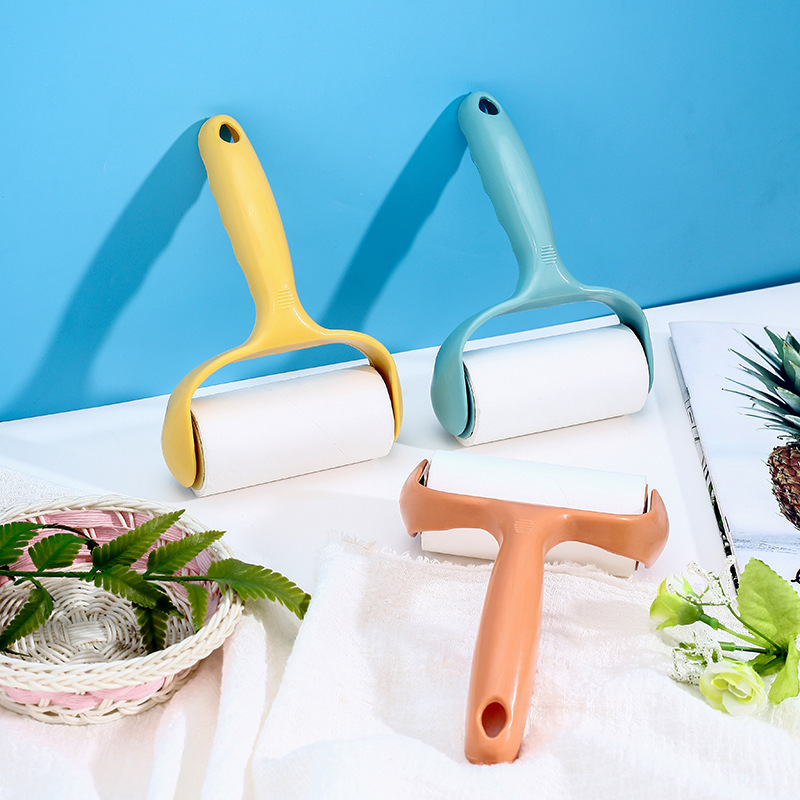 可撕式粘毛器滚筒式毡毛粘尘纸粘毛滚家用衣服去毛沾头发神器滚刷