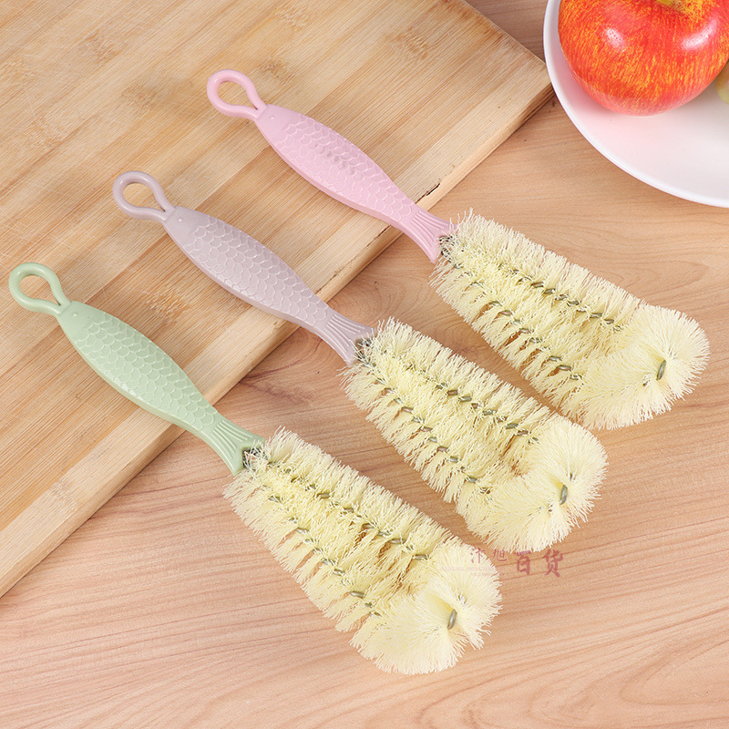 Creative new household long-handled cup brush, thermos cup, thermos bottle, water bottle cleaning brush, multi-functional, no blind spot cup brush Specification image