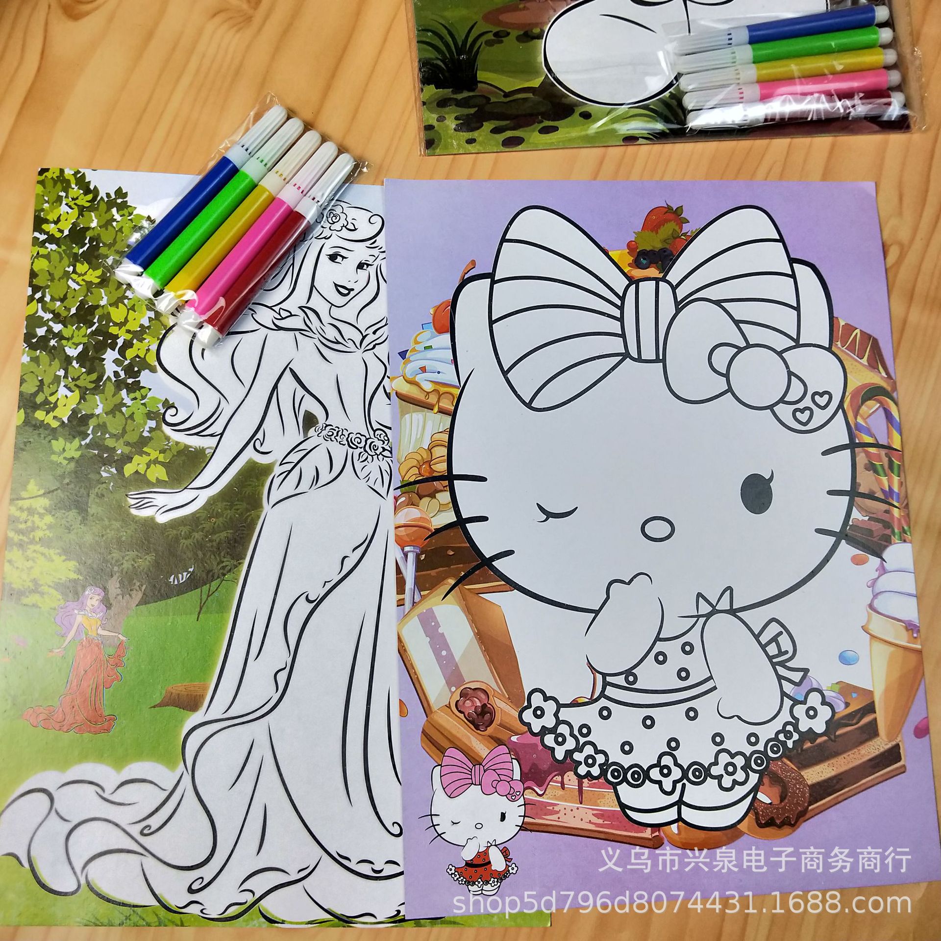 One-yuan, two-yuan coloring paper, DIY children's painting paper, colored pen set, one-yuan general merchandise details Picture