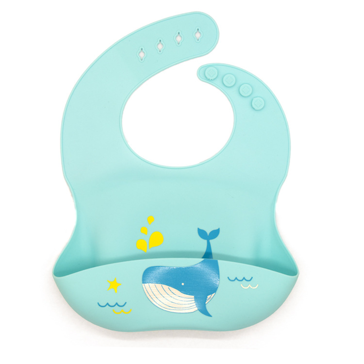 3D New animal cartoon series silicone bibs, baby food bibs, waterproof silicone bibs for babies to eat Item Picture