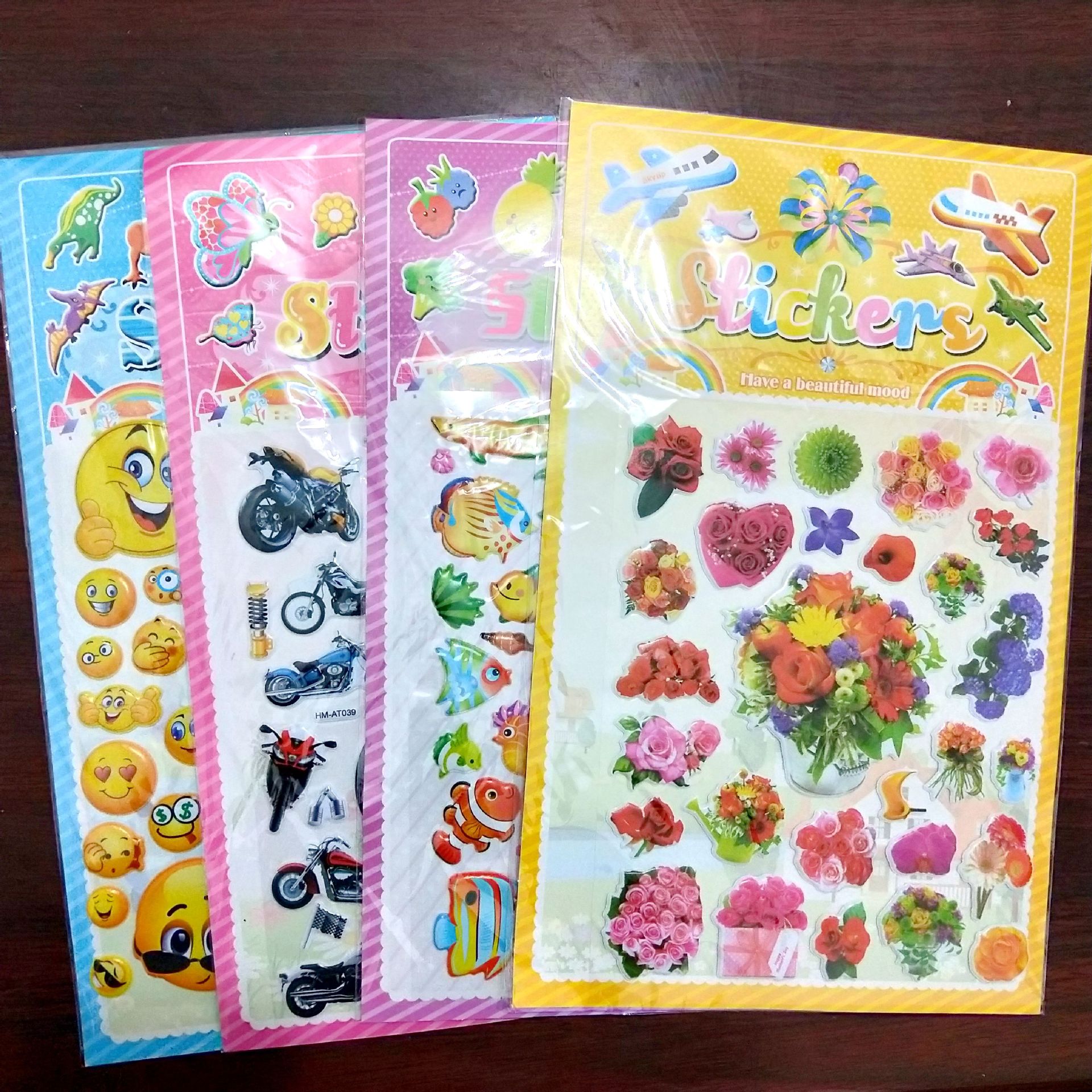 大贴画泡泡贴卡通换衣贴儿童奖励用品卡通粘贴礼品一元百货