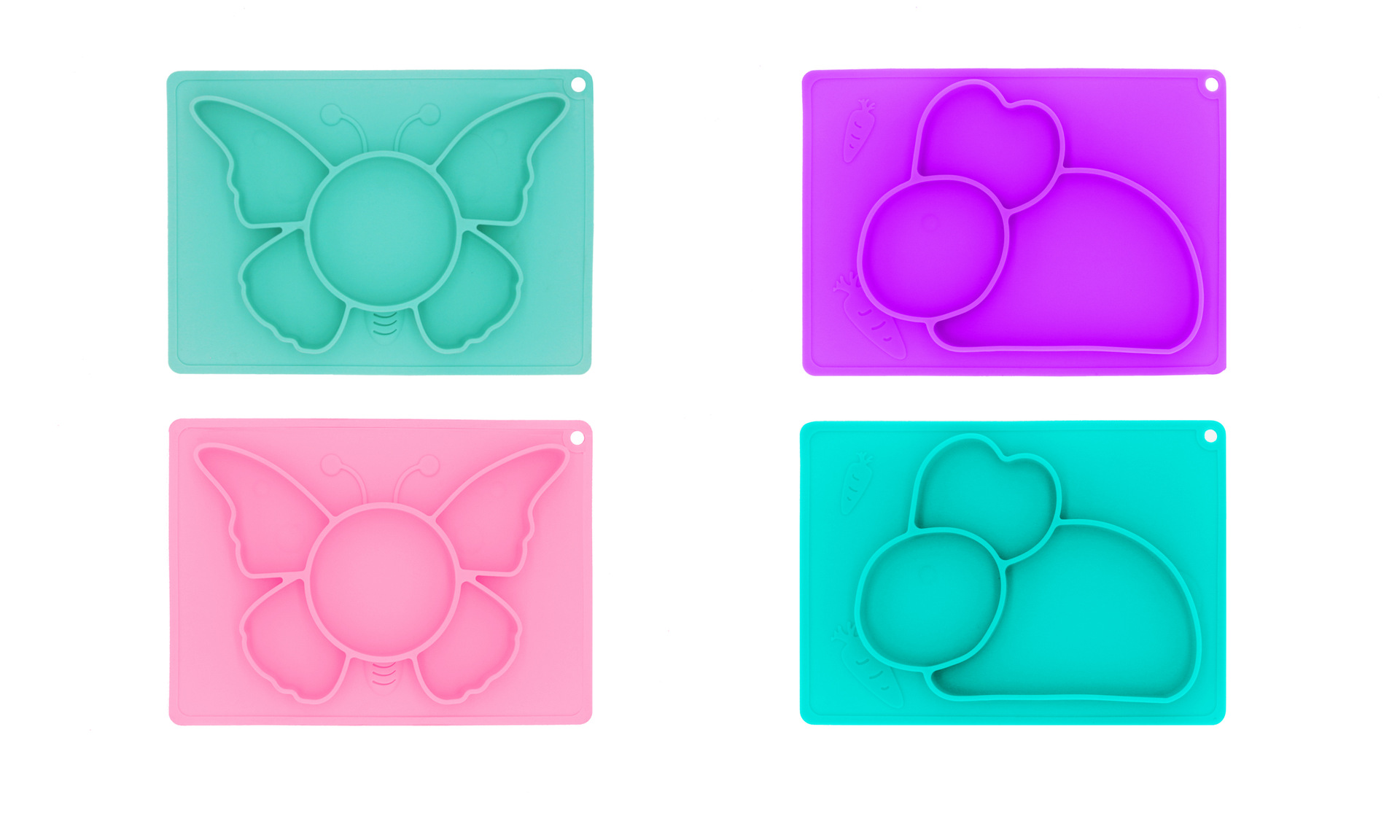 Strong factory direct supply baby food-grade silicone dinner plates, one-piece anti-drop suction cups, baby food bowls, and compartment-divided tableware Application Scenario