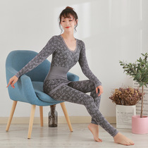 Qiuku qiuku women classic pattern flowers blossoming slimming SS body underwear set teenager cotton sweater