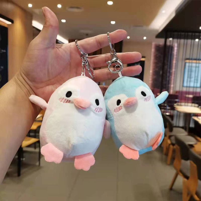 Penguin stuffed toy key pendant cute bag pendant key chain action figure doll grab machine doll key chain