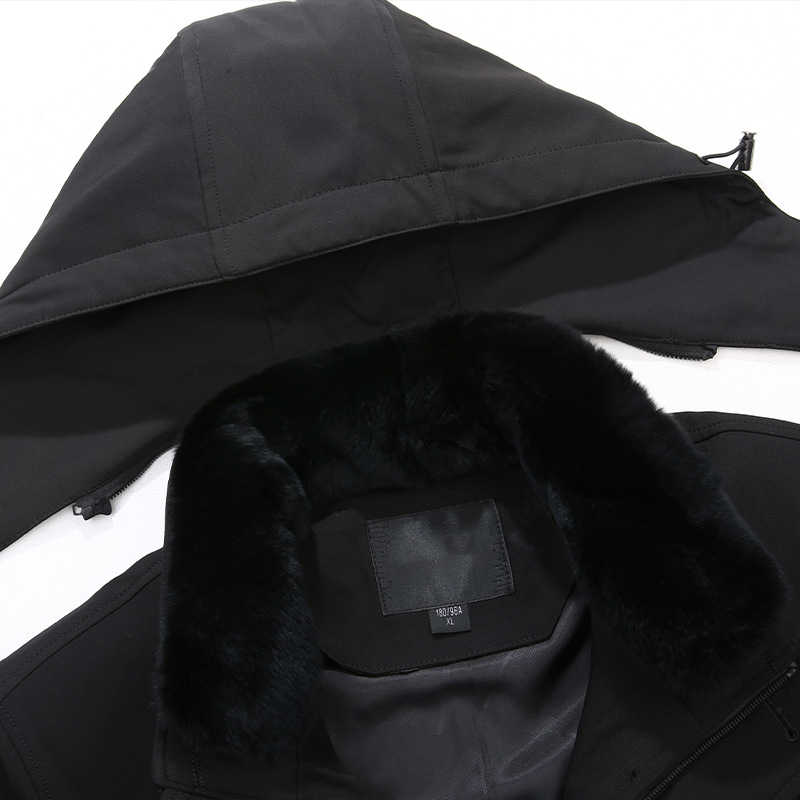 Middle-aged and elderly down jackets, men's thickened mid-length coats, middle-aged dad outfits, suitable for the elderly in autumn and winter Application Scenario