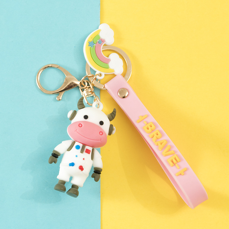 New creative lovely soft glue candy color milk tea drink key chain pendant pendant claw doll machine gifts wholesale