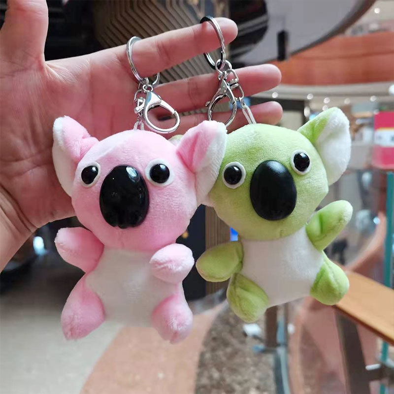 Cartoon koala doll lovers key chain pendant cute doll doll bag pendant plush toy gift girl
