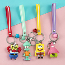 Key chain bag pendant car key chain Creative action figure cute cartoon accessories creative gifts SpongeBob Squarepants