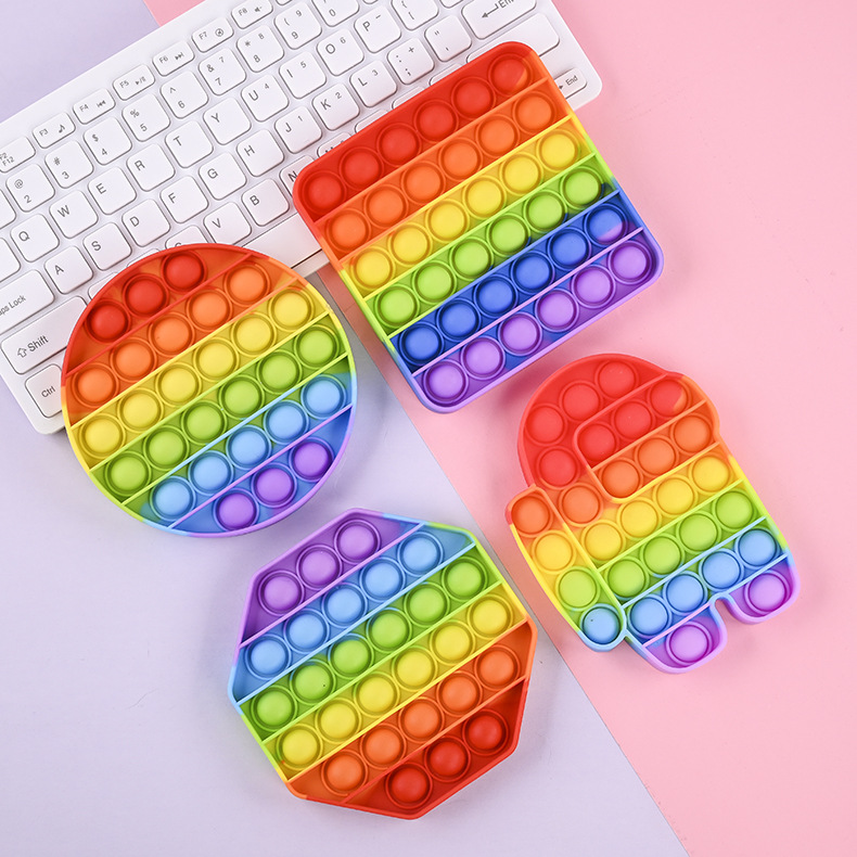 Rainbow rat promotion pioneer environmental protection silica gel material children's puzzle toys puzzle board master game