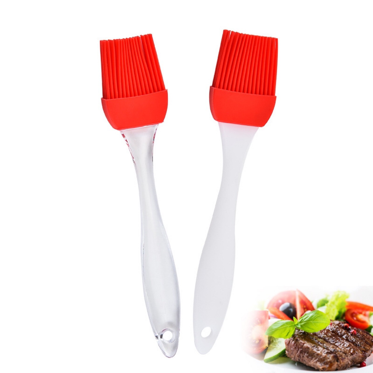 Oil brush two-piece grilling brush grilling tool Silicone grilling brush cake cream grilling bristle brush Baking bristle brush