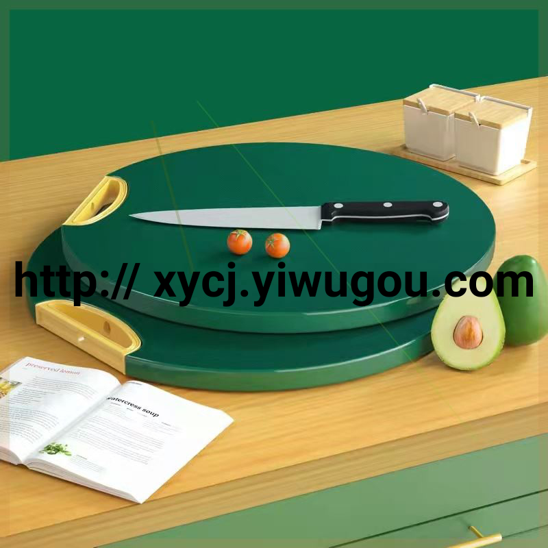 【 Mold and Crack Resistant 】 New type of dark green thickened cutting board, high-end household vegetable and fruit cutting board details Picture