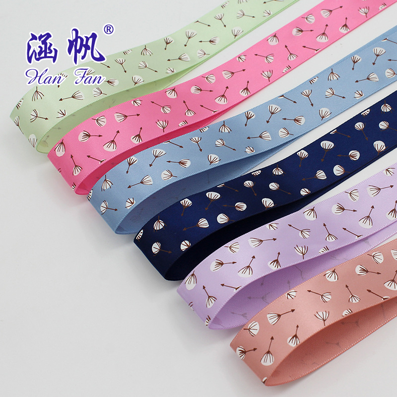 [Fast shipping] Ribbon custom printed rib webbing cartoon ribbon printed logo high-density polyester ribbon