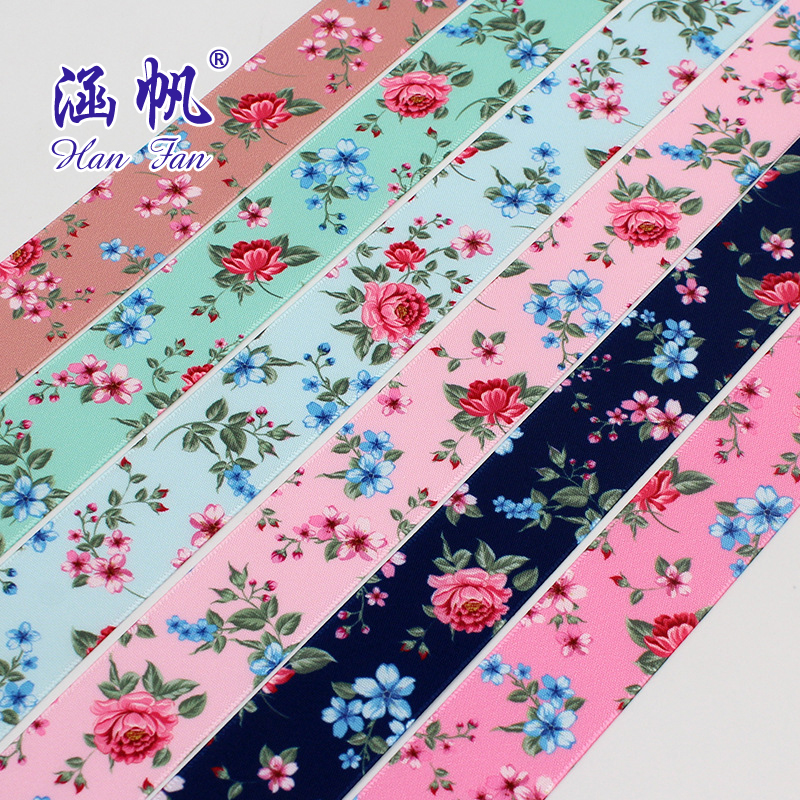 [Fast shipping] Polyester ribbon printed letters webbing ribbon custom printed logo high-density cartoon ribbon thumbnail