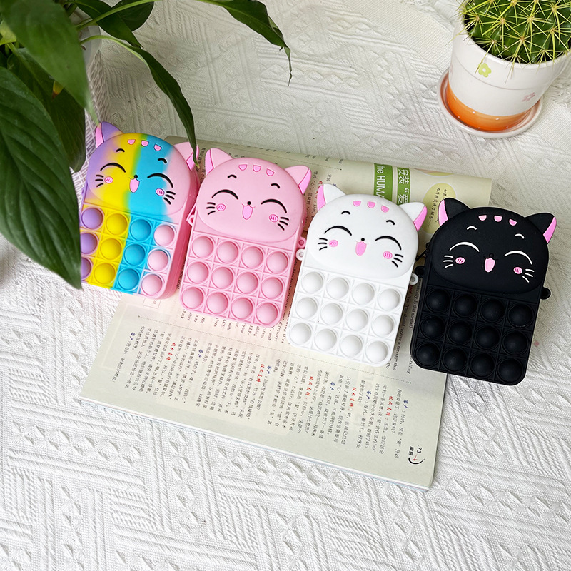 Lindo dibujos animados niños burbuja gato tarjeta bolsa niñas lindo mini bolsa de silicona Application Scenario