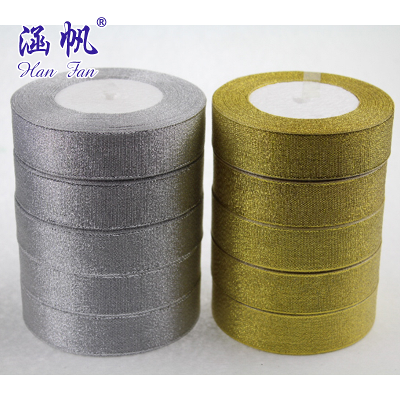 八分金银葱，圣诞装饰带，DIY饰品辅料，丝带批发，厂家直销