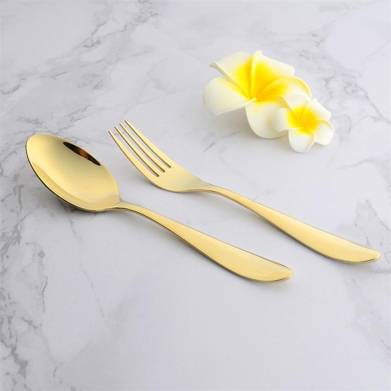 Source Factory Stainless Steel Knife, Fork And Spoon Set Gold Tableware Four-Piece Gift Box Set Stainless Steel Fork Batch details Picture