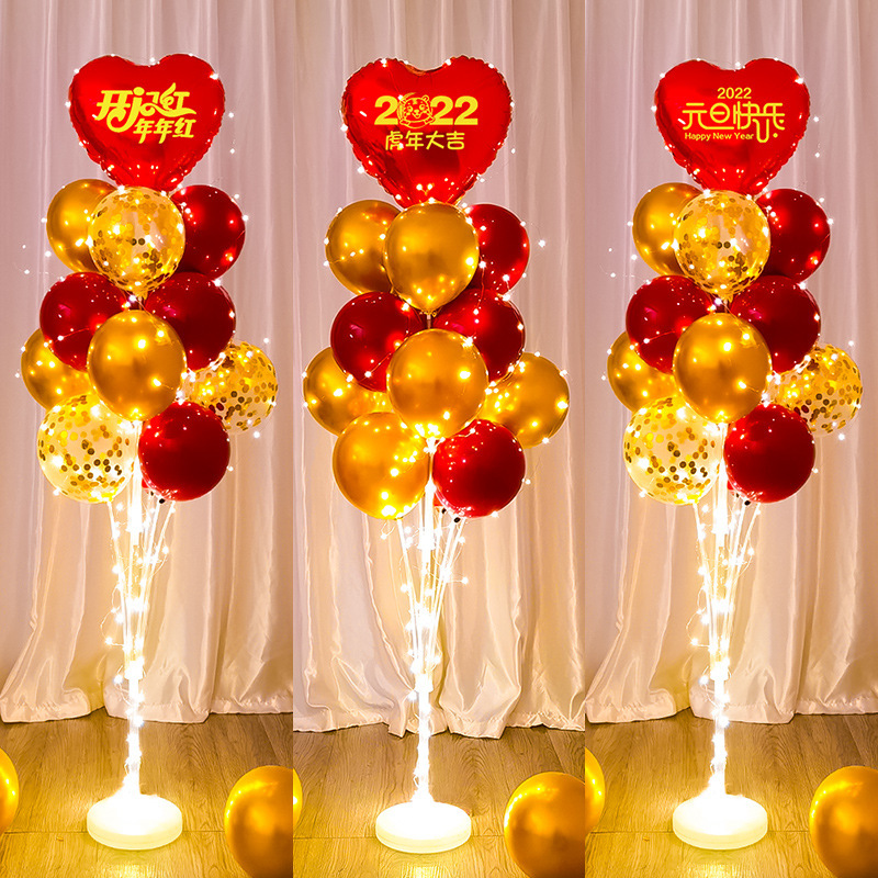 New Year, Spring Festival decoration, light table, floating balloon, Christmas, floating shop window, festive atmosphere, dress up scene layout