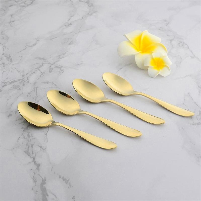 Source Factory Stainless Steel Knife, Fork And Spoon Set Gold Tableware Four-Piece Gift Box Set Stainless Steel Fork Batch Specification drawing