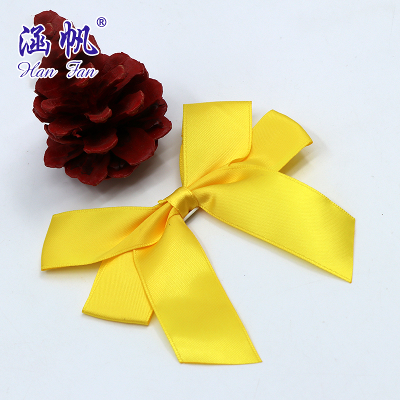 Factory direct sales of high-end polyester ribbon bows with double-sided tape decoration for gift boxes, bottles and water cups details Picture