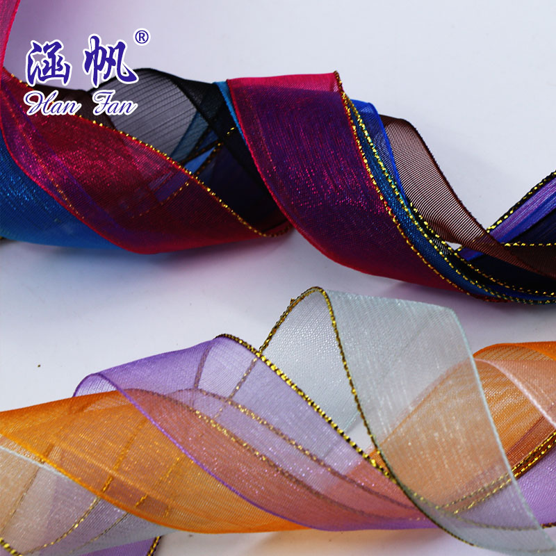2cm color gilt-edged yarn with transparent ribbon wedding decoration DIY clothing accessories can be customized Application Scenario