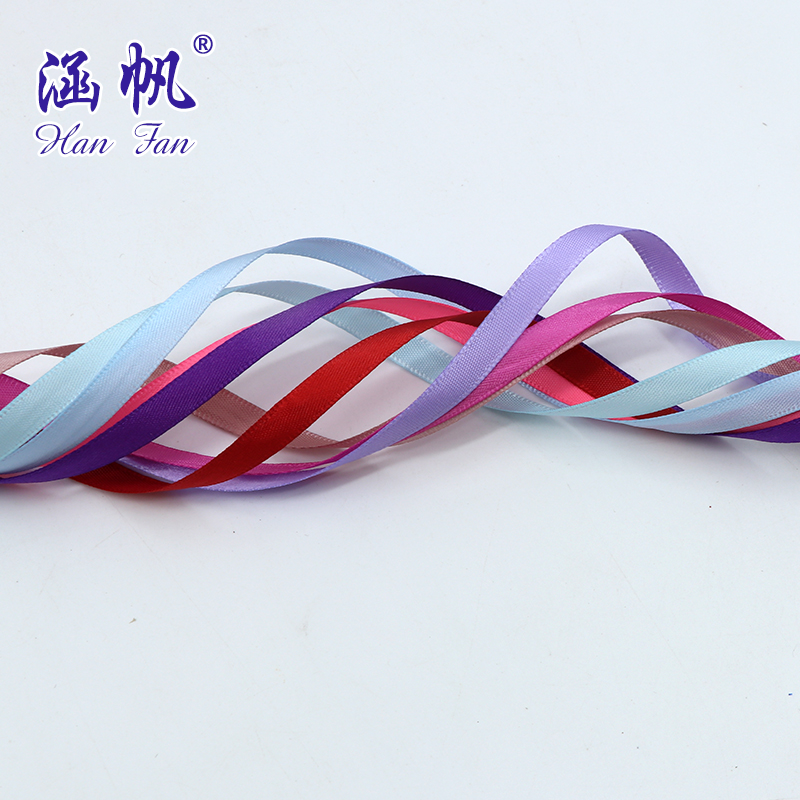 Hanfan 0.3~5cm wide gift flower decoration webbing, diy bow ribbon, high-density polyester ribbon. Customization available. Large quantities in stock details Picture