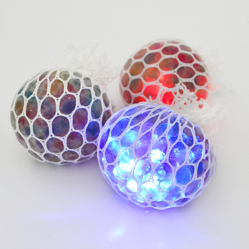 Pressure relief relief grape ball color beads luminous grape ball color beads release water ball light relief toys