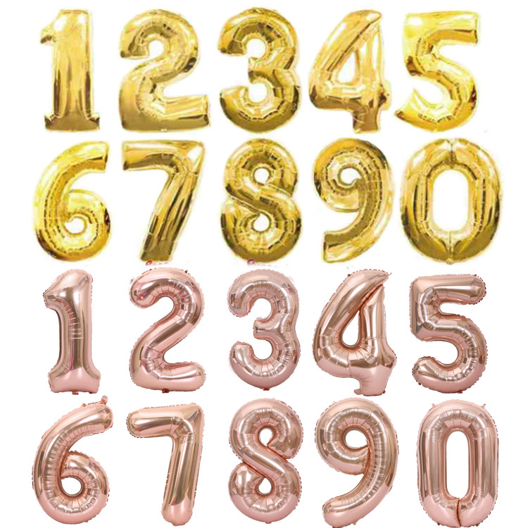 Wedding room decoration balloon 32 "large digital balloon Birthday party decoration aluminum foil balloon