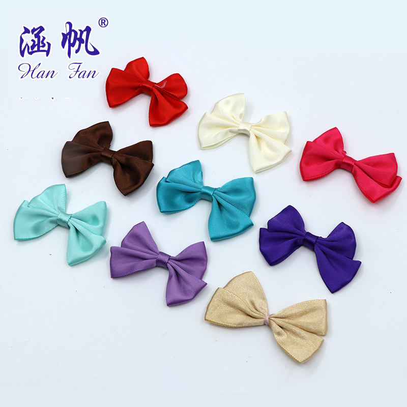 Pearl swallowtail bow wedding candy box packaging bow, professional hand-knitted woven ribbon bow headwear details Picture