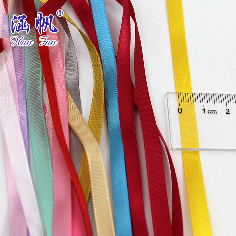 2 points polyester ribbon multi-colored ribbon polyester ribbon wholesale 100 yards/roll ribbon hand woven ribbon details Picture