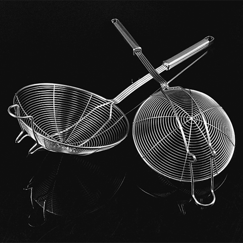 Stainless Steel Wire Slotted Spoon Household Kitchen Hot Pot Large Slotted Spoon Strainer Beef Hot Pot Double Hook Strainer Small Net Strainer details Picture