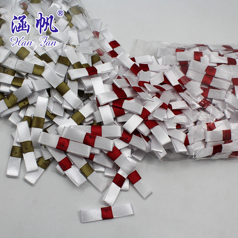 1.5CM purple silk satin with small bow tie children's clothing home textile accessories ribbon bow tie custom wholesale Specification image