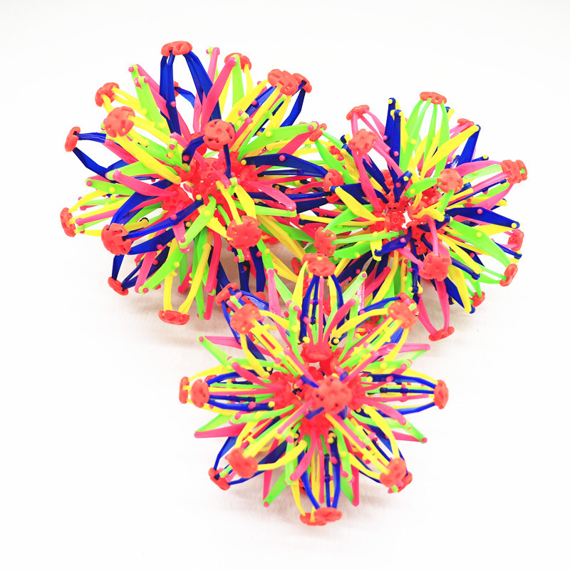 Children big hand claw foot kick blossom ball magic telescopic ball become big and small spread toys plastic toys