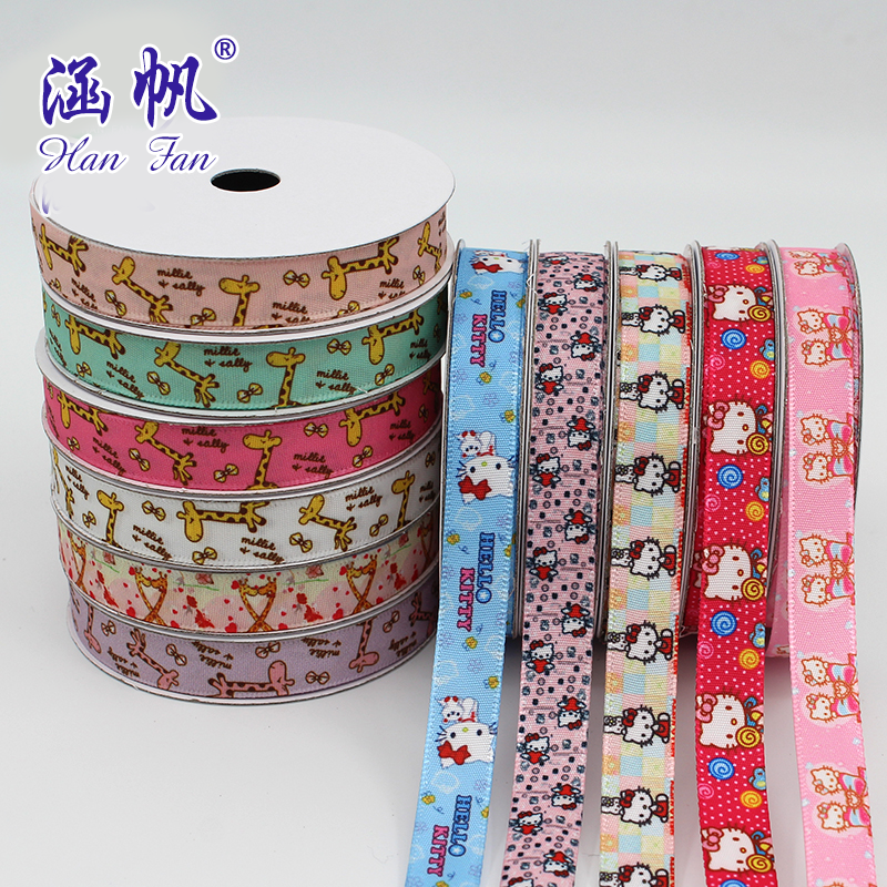 Ribbon printing polyester ribbon printing DIY ribbon printing polyester ribbon ribbon garment accessories full figure