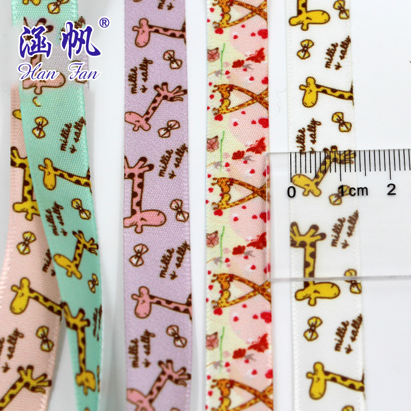 Ribbon printing polyester ribbon printing DIY ribbon printing polyester ribbon ribbon garment accessories details Picture