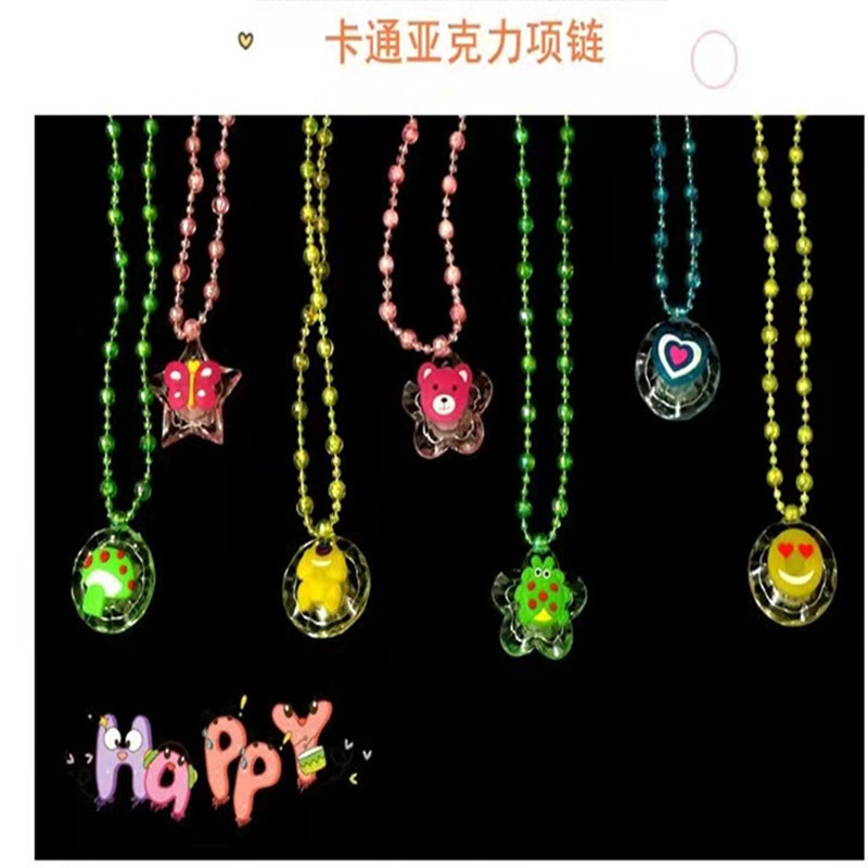 Children's light emitting toys Children's light emitting necklace Children's quality cartoon electronic light emitting bracelet electronic toys