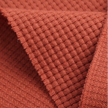 Japanese waffle checkered sweatshirt fabric, high-end knitted fabric with texture waffle checkered fabric Specification image