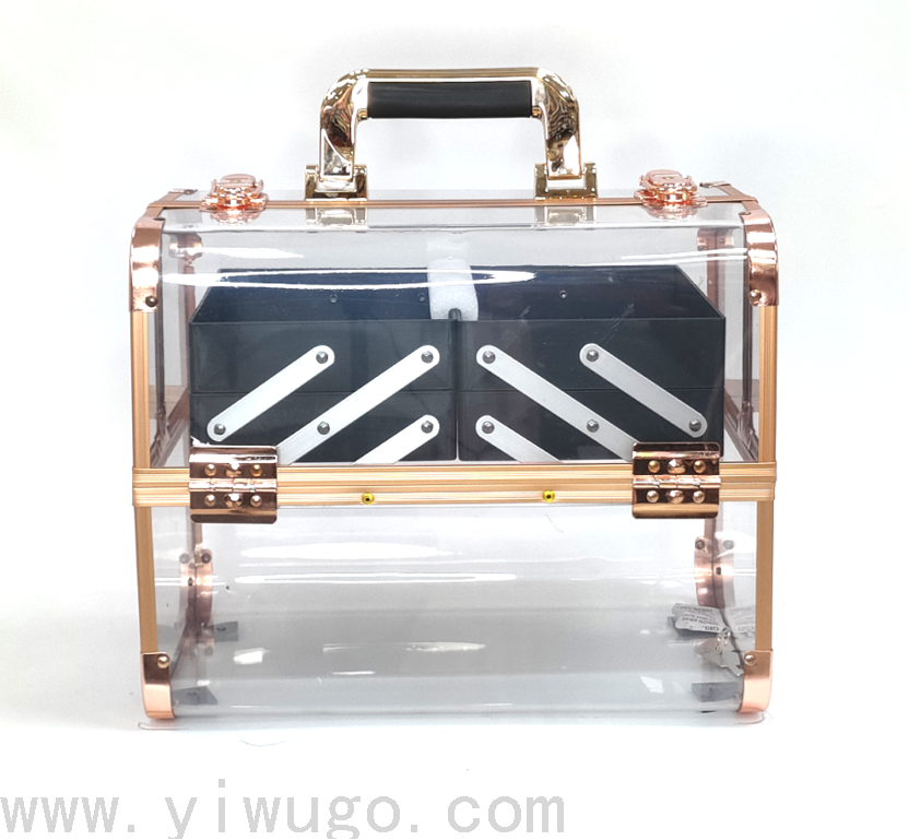 2022 New fashion bestseller Acrylic portable large-capacity makeup box, a multi-functional aluminum case specially designed for makeup artists Application Scenario