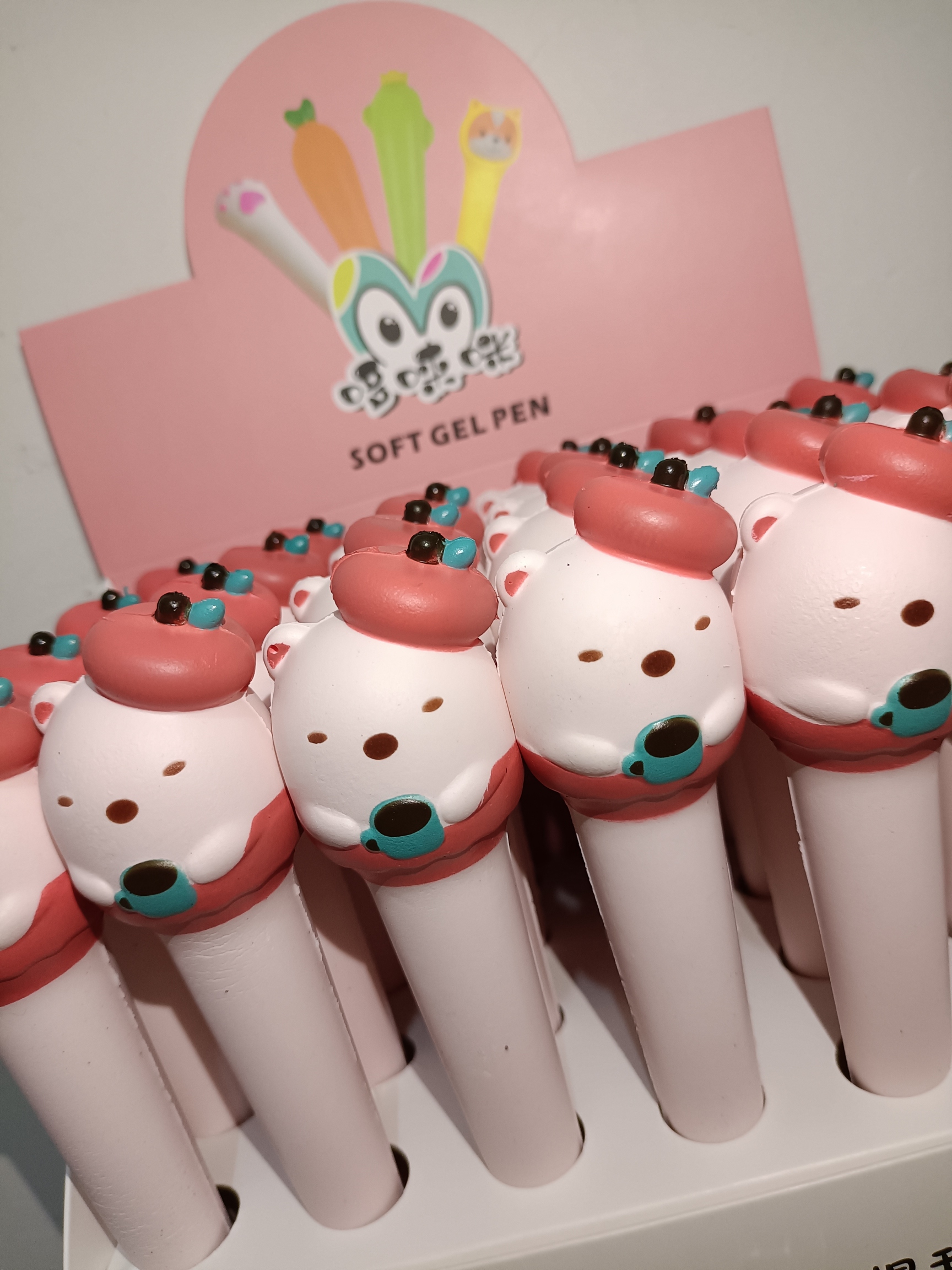Stress-relieving and venting pen, slow rebound gel pen, soft and cute, girlish toy pen, cartoon creative student pen full figure