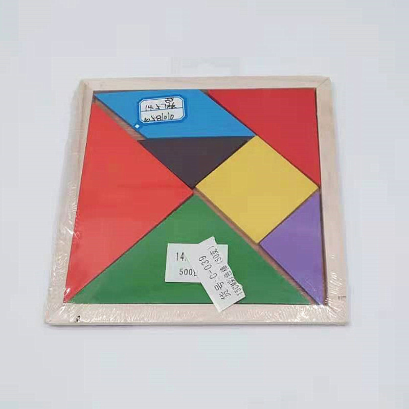 Net red wooden tangram boys and girls primary school students creative children puzzle puzzle baby enlightenment building blocks toys