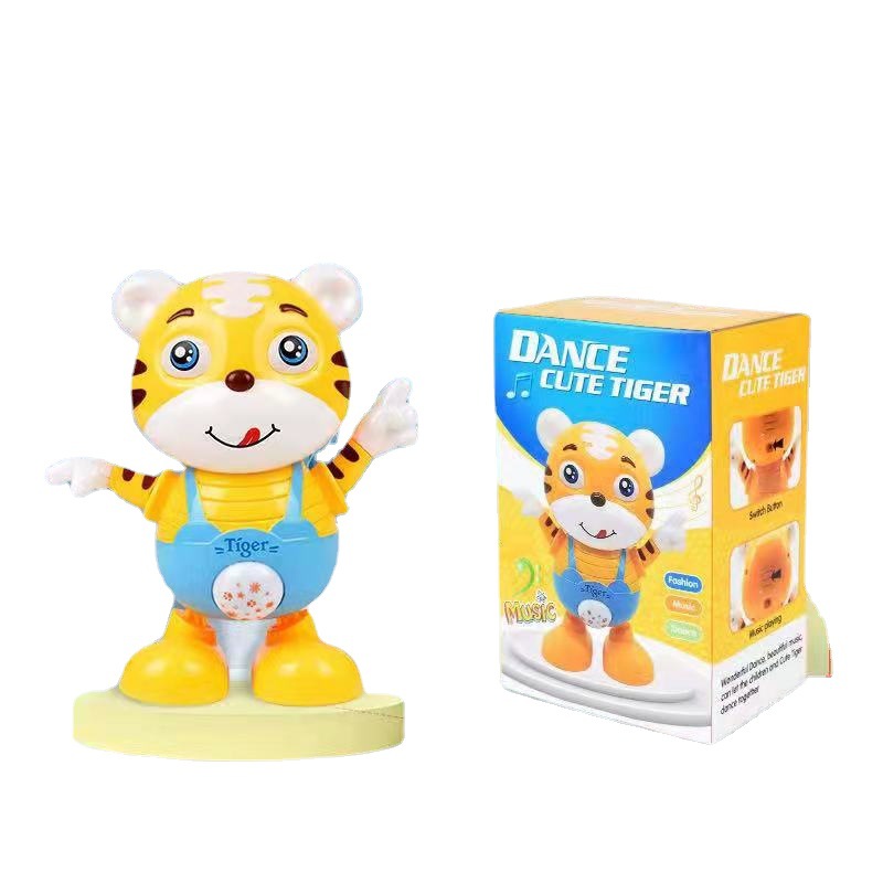 New dancing, cute tiger, electric light, music, robot, street stall, night market wholesale children's educational toys for the Year of the Tiger Item Picture