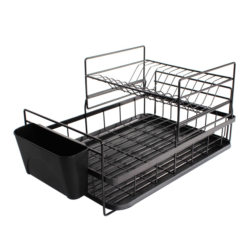 S-shaped home tableware storage and draining rack, kitchen floor-standing multi-layer storage rack, creative dish rack Specification image