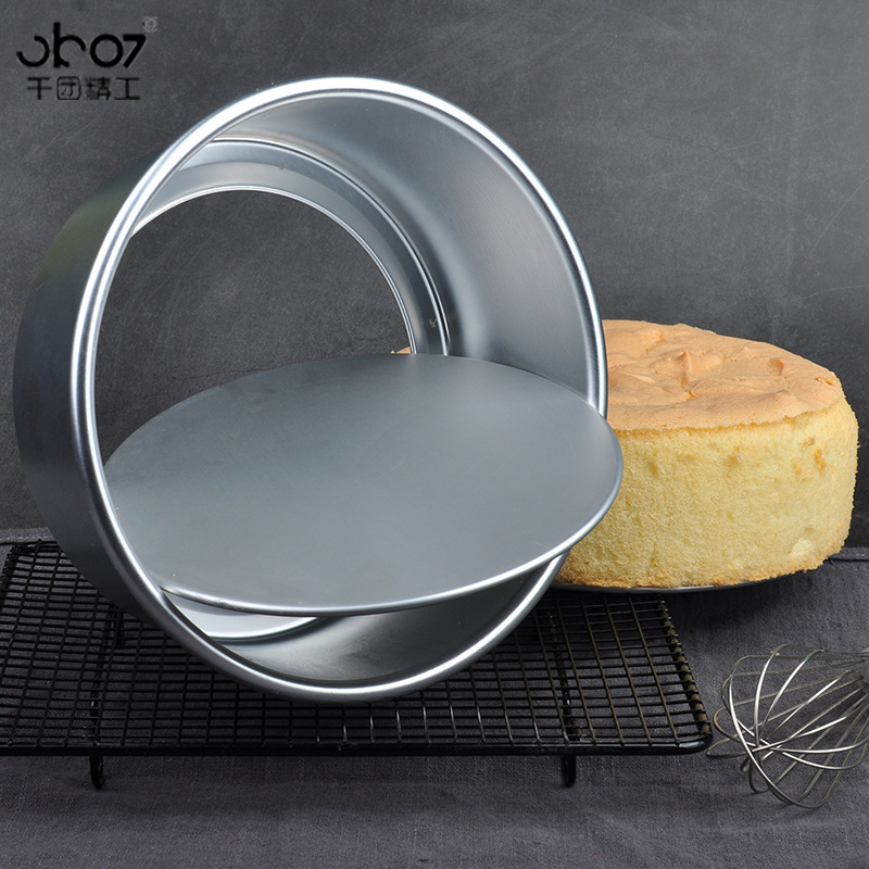 Anodized chiffon cake mold, aluminum alloy live base cake mold, 10-inch anodized thickened live base mold details Picture