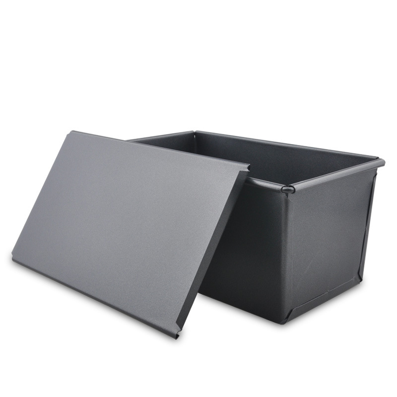 Cross-border Amazon baking tools, carbon steel non-stick baking trays for toast and bread, cake molds with LIDS, 250-1000g details Picture