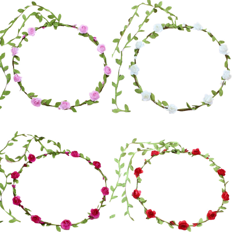 Bridal wreath hair band hair ornament wrist flower travel seaside holiday bridal head flower